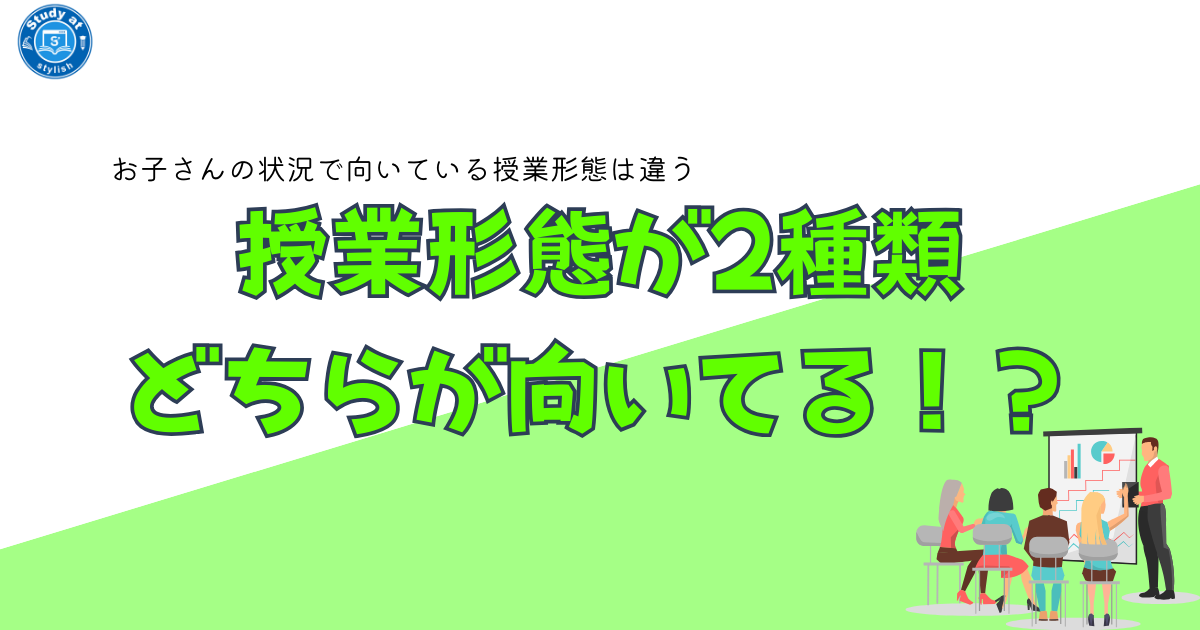 当塾は授業形態が2種類あります。どちらの授業形態にお子さんがあっているのか！？